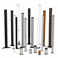 Pieds de table Wekis en fer, acier inoxydable, aluminium, collection de tubes droits pour bureaux, meubles de salle à manger, fourniture pour projets OEM
