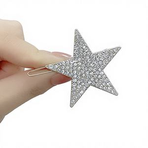 Nuevo Clip Lateral para el Cabello con Hebilla <span class=keywords><strong>de</strong></span> Rana y Estrella <span class=keywords><strong>de</strong></span> Cinco Puntas <span class=keywords><strong>de</strong></span> Diamantes <span class=keywords><strong>de</strong></span> Imitación Electrochapados Súper Brillantes para Mujer, Accesorios <span class=keywords><strong>de</strong></span> Moda para el Cabello con Cabeza <span class=keywords><strong>de</strong></span> Bola - Product Image 1