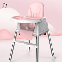 Chaise haute pour bébé moderne en plastique EaseNeat avec roulettes et plateau pour la cuisine et le salon