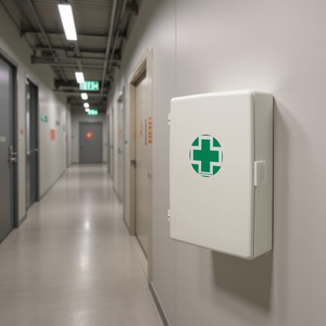 Trousse de premiers secours TTAKE pour la lutte contre les incendies et la sécurité, avec symbole de croix verte et fournitures internes - Product Image 3