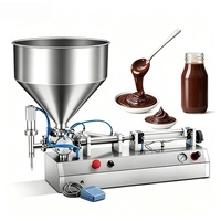 Machine de remplissage semi-automatique verticale de haute précision à piston pour bouteilles, sacs en plastique, huile comestible, sirop, crème cosmétique