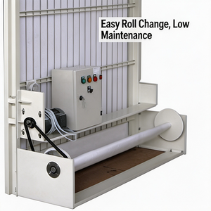 ตัวกรองแบบม้วนอัตโนมัติสำหรับเครื่องจักรอุตสาหกรรม ระบบบำบัดน้ำเสีย ระบบกรองอากาศเข้าเครื่องเป่าลม ขนาดตามสั่ง - Product Image 2