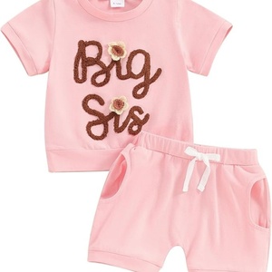 Conjunto de 2 Piezas de Top y Pantalones, Ropa de Invierno para Bebés/Niños Pequeños, Unisex, Tejido Jersey Transpirable, Sudadera Informal Elegante, Pantalones Deportivos - Product Image 6