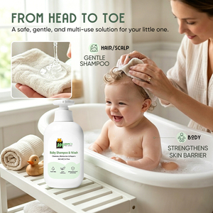 CURLYMOMMY <span class=keywords><strong>Gel</strong></span> <span class=keywords><strong>de</strong></span> Ducha y Champú 2 en 1 para Niños con Etiqueta Privada, Fórmula Suave y No Irritante - Product Image 4