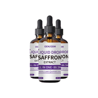 Extrait liquide de safran végétalien en gros pour usine, supplément en gouttes, marque privée, antioxydant, aliment de beauté et de santé