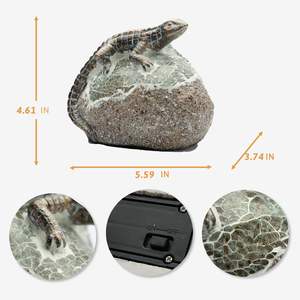 Statue de jardin solaire Lézard avec lumières LED, décoration de pelouse, décoration de jardin - Product Image 5