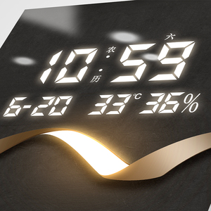 Đồng hồ treo tường hai mặt sáng tạo phòng khách đơn giản góc khí quyển Lịch Vạn Niên điện tử mẫu đồng hồ kỹ thuật số - Product Image 4