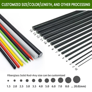 Venta al por mayor varilla de fibra de vidrio de alta resistencia pequeño arco cobertizo tubo construcción agrícola fibra de vidrio soporte corte personalizado - Product Image 3