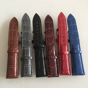 Correa <span class=keywords><strong>de</strong></span> <span class=keywords><strong>Reloj</strong></span> <span class=keywords><strong>de</strong></span> PU con Extremo Plano, Diseño <span class=keywords><strong>de</strong></span> Bambú, 12mm 14mm 16mm 18mm 20mm 22mm, Universal, Múltiples Colores - Product Image 1