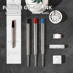 Pk Neutral Gel Ink Metal Recambio de <span class=keywords><strong>tinta</strong></span> de 0,5 MM de gran volumen 9,8 cm de largo Rojo Negro Azul Color Cartuchos de <span class=keywords><strong>tinta</strong></span> para bolígrafo y bolígrafo - Product Image 2