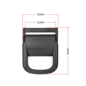 Boucle de fixation latérale en plastique noir réglable pour sacs, attaches durables H062 - Product Image 3