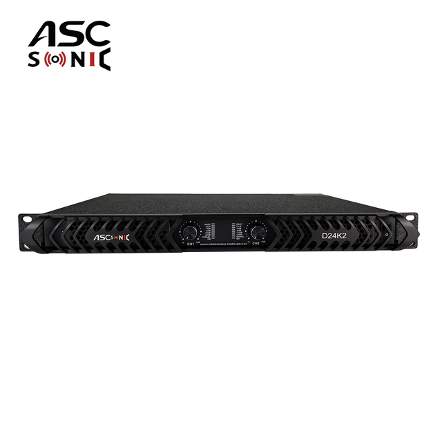 ASCSONIC D24K2 1U Lightweight Class-D Power Amplifier 4 Ohm Metal 2000W 2-Year Warranty for Sound System