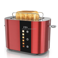 Hot Sale Toaster mit 4-Scheiben-Touchscreen 38mm breiter Schlitz 6-stufiger Browning Defrost Reheat Bagel Abnehmbare Krümel schale