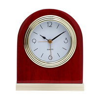 Réveil de chevet pour hôtel, style occidental, en bois massif, veilleuse silencieuse, pendulette, finition laquée piano, pour chambre d'hôtes - Vente en gros