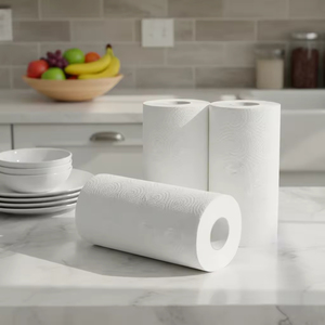 Embossed Soft Eco-Friendly Washable 1 Ply <b>Kitchen</b> <b>Paper</b> Towels Heavy Duty Disposable Rolls Oil Water Absorbent Home Use - Product Image 3