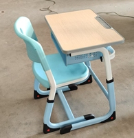 Conjuntos de Escritorio y Silla Ajustables de Fábrica para Escuelas, Escritorio Escolar con Tamaños Personalizados, Conjunto de Sillas y Mesas para Aulas, Escritorio y Silla para el Aula