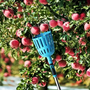 Metal Fruit Collector Apple Peach Tree Orchard Head Basket Catcher Fruit Picker Tool
