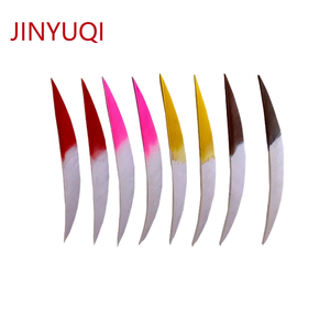 Jinyuqi 5นิ้วขนนกลูกศรแบบไล่ระดับสีการยิงธนูการยิงธนูการทำธนูขนไก่งวงการดึง -- กล้วย - Product Image 2