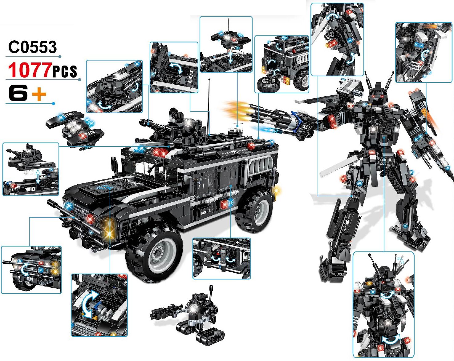 ⊞ドイツ軍＊カマボコ型/拡張型＊３Ｄ仕様４連略綬（実物） Woma Toys C0553 1077PCS OEMODMロボットビルディングブロック