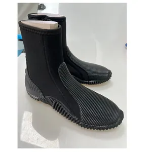 Botas antideslizantes de neopreno para buceo, suela gruesa y 5mm de 3mm, color negro