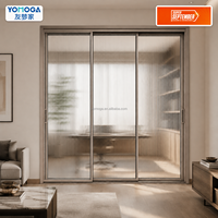 Puerta Corredera de Vidrio y Aluminio OEM ODM para Sala de Conferencias, Doble Acristalamiento, Cierre Suave y Silencioso, Moderna