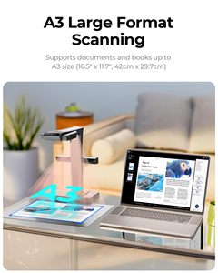 <span class=keywords><strong>Scanner</strong></span> haute résolution avec capteur CMOS 38MP (7168x5376, 410 DPI), affichage de pages incurvées, conversion OCR en PDF/<span class=keywords><strong>Word</strong></span>/Excel éditable, prise en charge A3 - Product Image 6