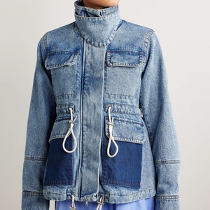 2025 OOTD Fashionable Casual <b>Denim</b> <b>Coat</b> Washed Zipper-up Cotton Filled Top for Autumn/Winter Women Jackets - Product Image 2