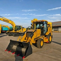115HP 125HP Backhoe Loader Kontrol Pilot Hidrolik Canggih Excavator Beroda