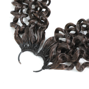 Cheveux humains bouclés birmans pour tresses au crochet, tresses bohèmes, extensions de cheveux humains 100% naturels, cheveux humains au crochet Miracle Knots - Product Image 4