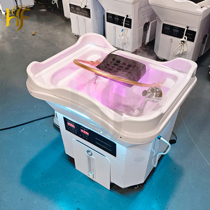 Machine de <span class=keywords><strong>Lavage</strong></span> de Cheveux Portative pour Spa Capillaire avec Bacs à Shampoing, Réservoirs d'Eau 60L et 18L, et Circulation de Vapeur d'Eau - Product Image 3
