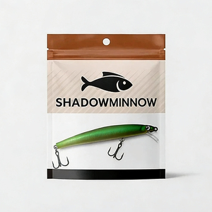 Custom Printed PE Moisture Proof Fishing Lure Packaging <b>Bags</b> with Clear Window Resealable <b>Zip</b> Lock Side Gusset Hanging Hole - Product Image 4
