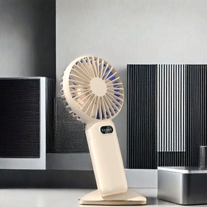2024 Best-Selling Mini Handheld Display Portable USB Fan Cute Small Rechargeable Fan with Stand for Outdoor Use - Product Image 1