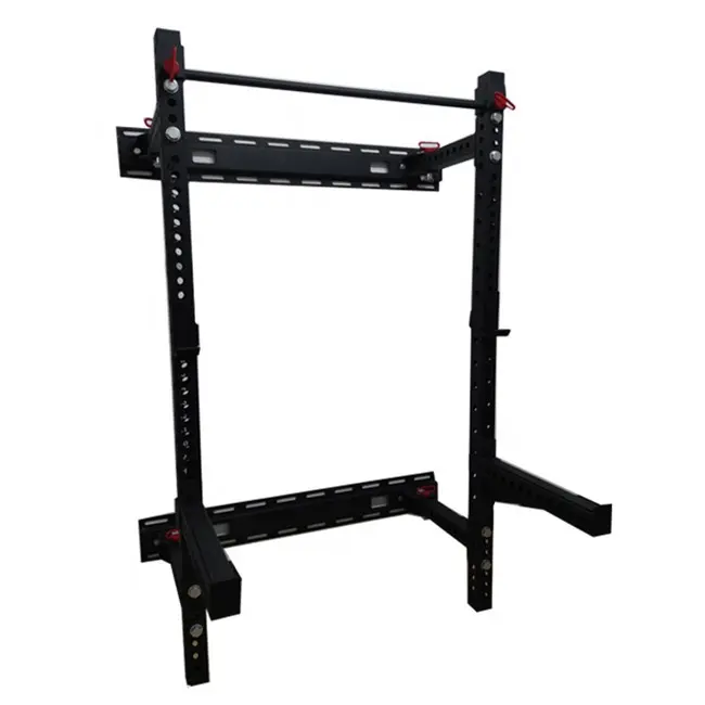 Fitness Gym And Home Equipment Weight Lifting Rigs Racks Fold Wall Mounted Power Squat Rack