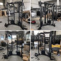 FRS Appareil de musculation fonctionnel en V pour gain de place, conception d'angle, machine à câbles croisés, 48+ fonctions, charge maximale 300 kg, 16 niveaux