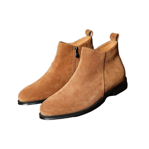 Bottines Chelsea en daim premium, style western classique, imprimés animaliers, fermeture éclair latérale, boucle de traction pour un port facile, bottes décontractées pour l'hiver - Product Image 1