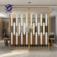 Paravent mural en métal Art Déco pour bureau à domicile, séparateur de pièce en acier inoxydable pour salon, placage PVD, séparation à bulles d'eau