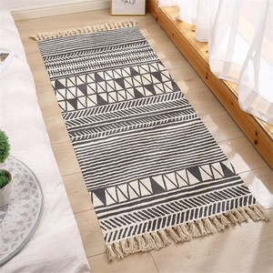 Boho Blanc <span class=keywords><strong>Tapis</strong></span> Marocain Coureur <span class=keywords><strong>Tapis</strong></span> Géométrique Porte Imprimé <span class=keywords><strong>Tapis</strong></span> et <span class=keywords><strong>Tapis</strong></span> Sol Paillasson Avec Gland - Product Image 4