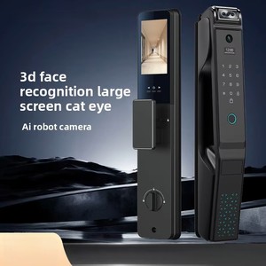 Tuya nhà thông minh Gỗ Cửa Khóa chống trộm nhập 3D mặt vân tay nhận dạng mật khẩu cọ vân tay kết nối wifi dữ liệu đám mây - Product Image 5