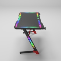 Bureau de jeu convertible en métal en forme de Z de haute qualité pour console, PC et ordinateur portable - Offre Spéciale