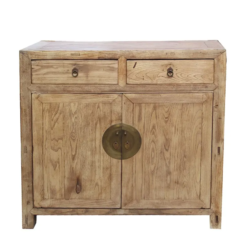 Chinese Wholesale Antique Natural Storage Furniture Recycled Elm Wood Shoe Cabinet