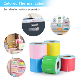 Papier autocollant thermique adhésif imperméable personnalisé pour étiquettes d'expédition avec code-barres - Product Image 1