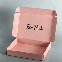 Boîtes d'expédition noires écologiques biodégradables recyclables réutilisables avec logo personnalisé imprimé, enveloppes en carton ondulé avec doublure en mousse