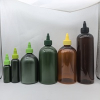 Mini Bouteille D'huile D'olive Petite Cuisine Huile D'olive Vert Mat Bouteille 30ml Pet En Plastique Squeeze Distributeur Bouteille Avec Twist Top Caps