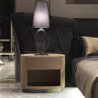 Hoch gepolsterte Betten italienisches Deluxe Doppel-Luxus bett Kingsize-Schwarz kissen Kopfteil Echt leder bett