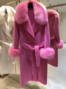 Cappotto Lungo in Lana con Collo in Vera Pelliccia di Volpe, Caldo per l'Inverno, Vendita all'Ingrosso - Product Image 3