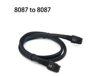 Kabel Data Hengyu Mini SAS SFF-8643 Elbow, Konduktor Tembaga Berlapis Timah, Selubung Nilon, Kepang, PCI-E 4.0 MCIO 4X 4i, Transmisi Cepat, 50CM