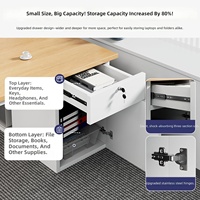Ensemble de chaises de bureau minimalistes pour employés - Bureau d'ordinateur individuel/double avec tiroirs de rangement, aucun assemblage requis