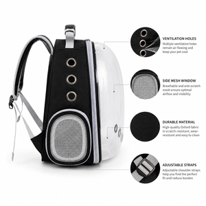 Mochila Moderna con Ventana Transparente para Mascotas Pequeñas, Ideal para Viajes en Avión y Aventuras al Aire Libre - Product Image 3