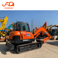 Mini-excavatrice sur chenilles d'occasion Doosan DH60-7 DH55 haute performance, d'origine coréenne, avec moteur et engrenages, à vendre