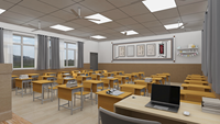 Ensemble de bureau et de chaise d'école philippin, mobilier d'école primaire unique, ensemble de bureaux d'étudiant de classe avec structure métallique